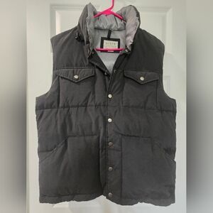 J. Crew Men's Black Puffer Vest